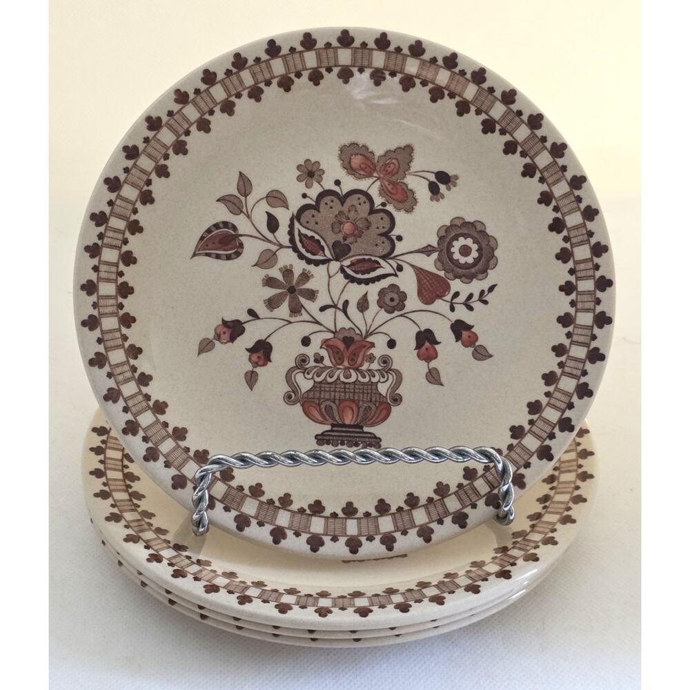Plates-Bread Butter-Vintage Johnson Bros-"Old Granite"- Jamestown-England-Set 4